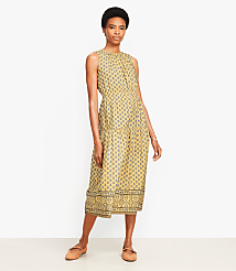 Garden Poplin Tiered Midi Dress carousel Product Image 1