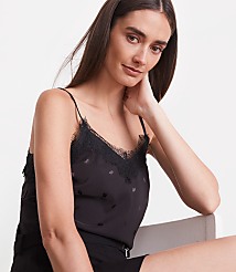 Petite LOFT Versa Gingko Lace Cami carousel Product Image 2