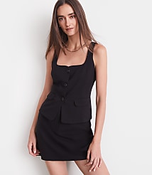 Petite LOFT Versa Seasonless Square Neck Pocket Vest carousel Product Image 2