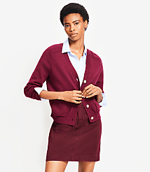 Petite V-Neck Pocket Cardigan carousel Product Image 1