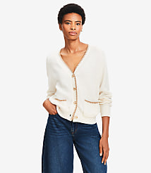Tipped V-Neck Pocket Cardigan carousel Product Image 1