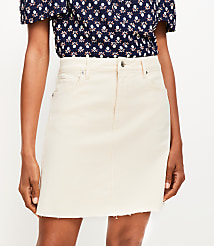 Fresh Cut Denim Mini Skirt in Ivory carousel Product Image 2