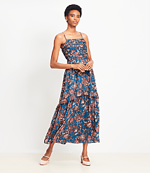 Floral Smocked Strappy Maxi Dress carousel Product Image 1