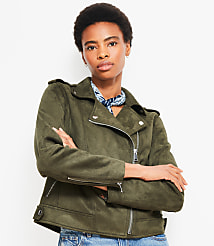 Faux Suede Moto Jacket carousel Product Image 1