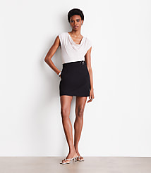 Petite LOFT Versa Seasonless Stretch Mini Pocket Skirt carousel Product Image 1