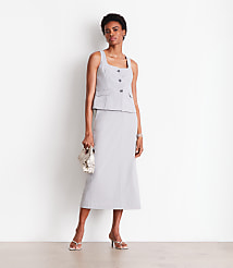 Petite LOFT Versa Seasonless Square Neck Pocket Vest carousel Product Image 1