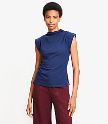 Petite Pleated Side Slit Top carousel Product Image 1