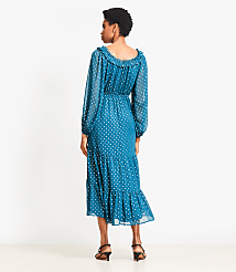 Shimmer Ruffle Tiered Midi Dress carousel Product Image 3