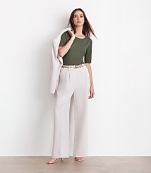 LOFT Versa Mesh Elbow Sleeve Tee carousel Product Image 1