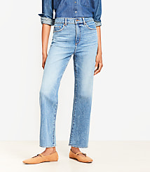 Petite Curvy High Rise Straight Jeans in Authentic Vintage Mid Wash carousel Product Image 1