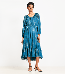 Shimmer Ruffle Tiered Midi Dress carousel Product Image 1