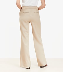 Petite Tab Waist Wide Leg Pants in Twill carousel Product Image 2