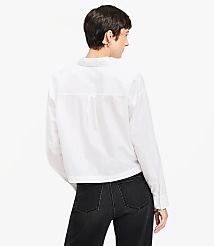 Petite Poplin Wide Sleeve Modern Utility Shirt carousel Product Image 3