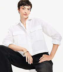 Poplin Wide Sleeve Modern Utility Shirt carousel Product Image 1