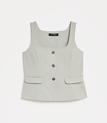 Petite LOFT Versa Seasonless Square Neck Pocket Vest carousel Product Image 5