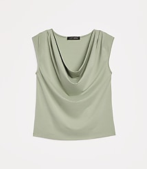 Petite LOFT Versa Cowl Neck Top carousel Product Image 2