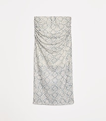 Petite LOFT Versa Snake Print Mesh Ruched Midi Skirt carousel Product Image 2