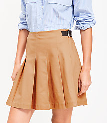 Petite Buckle Pleated Mini Skirt carousel Product Image 2