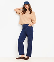 Darted Straight Pants in Stretch Cotton carousel Product Image 1