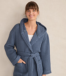 Haven Well Within Organic Cotton Waffle Hooded Robe carousel Product Image 1
