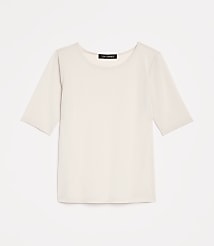 LOFT Versa Mesh Elbow Sleeve Tee carousel Product Image 5