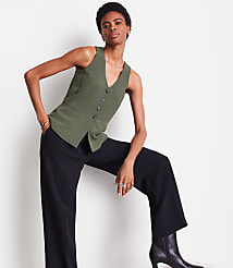 LOFT Versa Crepe Drape Halter Vest carousel Product Image 4