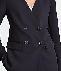 LOFT Versa Crepe Drape Collarless Blazer carousel Product Image 5
