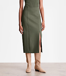 Petite LOFT Versa Ponte Column Midi Skirt carousel Product Image 2