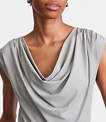Petite LOFT Versa Cowl Neck Top carousel Product Image 4