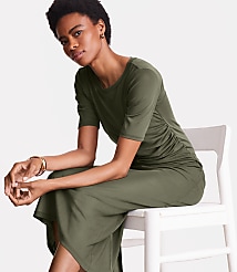 LOFT Versa Mesh Midi Dress carousel Product Image 2