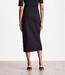 Petite LOFT Versa Ponte Column Midi Skirt carousel Product Image 3