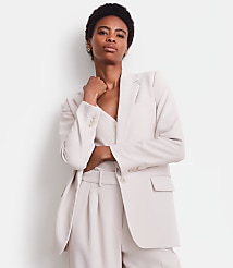 LOFT Versa Crepe Drape Relaxed Blazer carousel Product Image 2