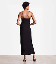 Petite LOFT Versa Ribbed Strappy Midi Dress carousel Product Image 3