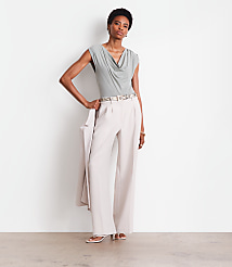 Petite LOFT Versa Cowl Neck Top carousel Product Image 1