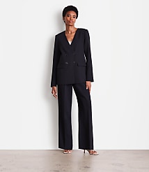 LOFT Versa Crepe Drape Collarless Blazer carousel Product Image 1