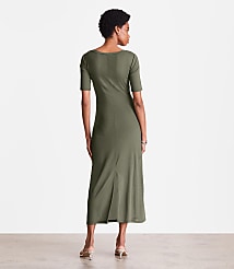 Loft Versa Mesh Midi Dress Size 4 Alpine Green Women's