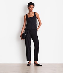 LOFT Versa Seasonless Pleated Tapered Pants carousel Product Image 1
