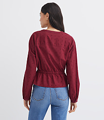 Clip Tie Peplum Shirt carousel Product Image 3