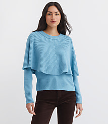 Ribbed Cape Sweater carousel Product Image 1