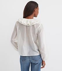 Ruffle Tie Neck Blouse carousel Product Image 4