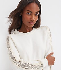 Lace Sleeve Sweater carousel Product Image 2