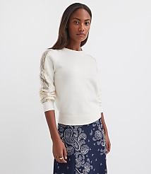 Lace Sleeve Sweater carousel Product Image 1
