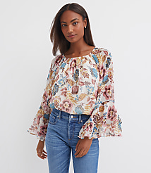 Garden Tiered Ruffle Sleeve Blouse carousel Product Image 4
