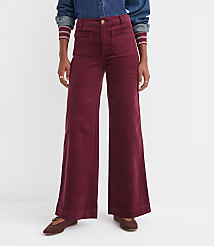 Curvy Palmer Wide Leg Pants in Brushed Corduroy carousel Product Image 1