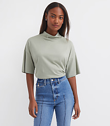 Mock Neck Modern Tee carousel Product Image 1