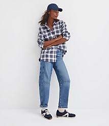 Petite Clip Plaid Everyday Oversized Pocket Shirt carousel Product Image 2