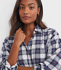 Petite Clip Plaid Everyday Oversized Pocket Shirt carousel Product Image 4