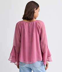 Tiered Ruffle Sleeve Blouse carousel Product Image 3