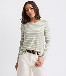 Striped Long Sleeve Everyday Tee carousel Product Image 2