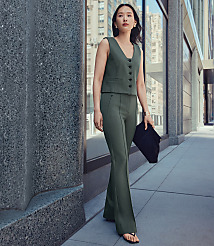 LOFT Versa Ponte Deluxe Flare Pants carousel Product Image 3